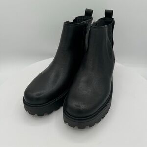 ZODIAC WOMENS SHILOH LUG SOLE CHELSEA BOOTIES SIZE 7 COLOR BLACK NWT